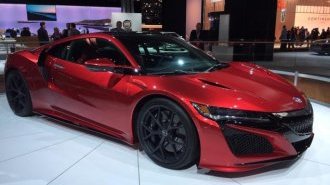 acura nsx front at new york auto show