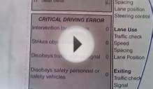 DMV california driving test 2013 marking criteria