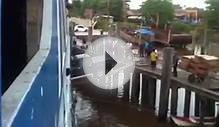 SUV Car boarding a ship over a plank : best driver ever!