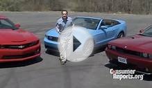 VIDEO: Consumer Reports previews muscle car comparo